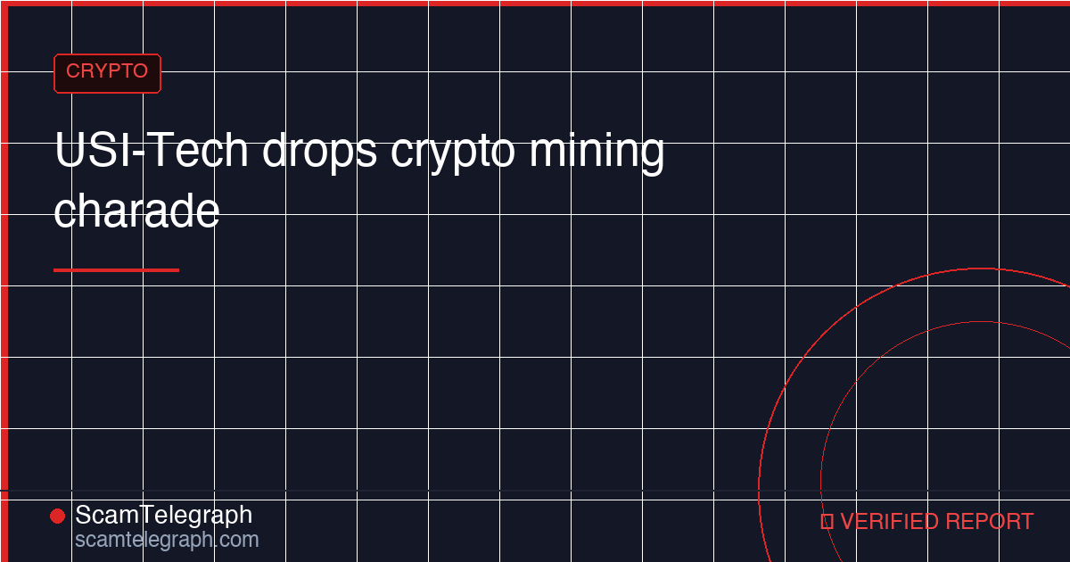 USI-Tech drops crypto mining charade