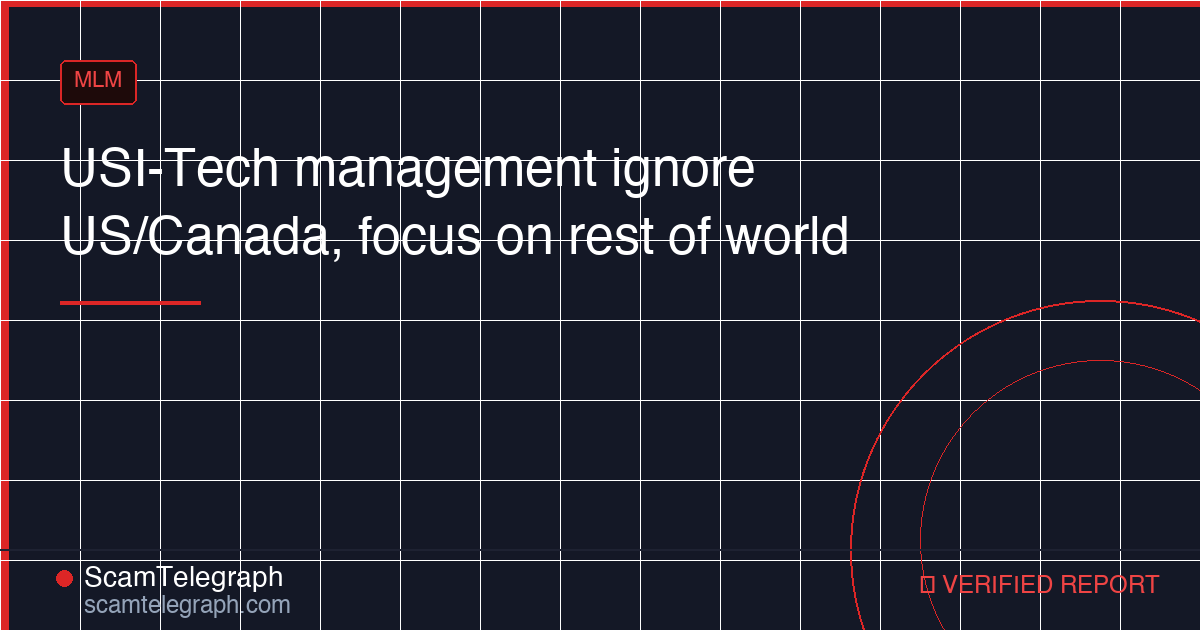 USI-Tech management ignore US/Canada, focus on rest of world