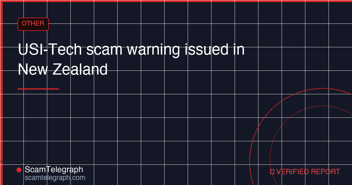 USI-Tech scam warning issued in New Zealand