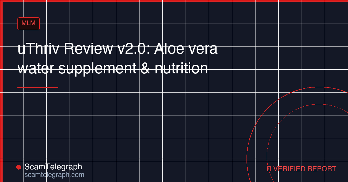 uThriv Review v2.0: Aloe vera water supplement & nutrition
