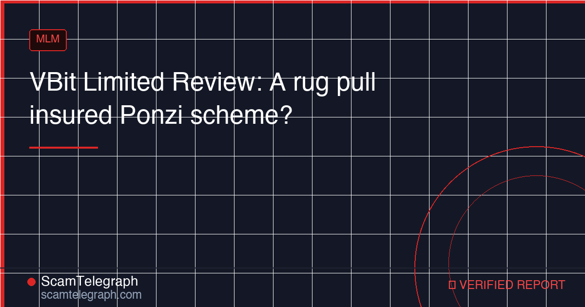 VBit Limited Review: A rug pull insured Ponzi scheme?