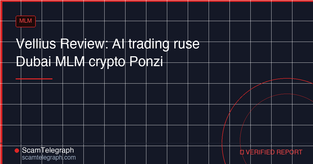 Vellius Review: AI trading ruse Dubai MLM crypto Ponzi