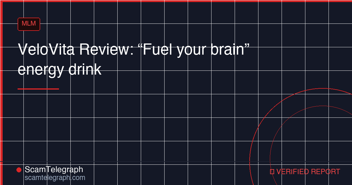 VeloVita Review: “Fuel your brain” energy drink