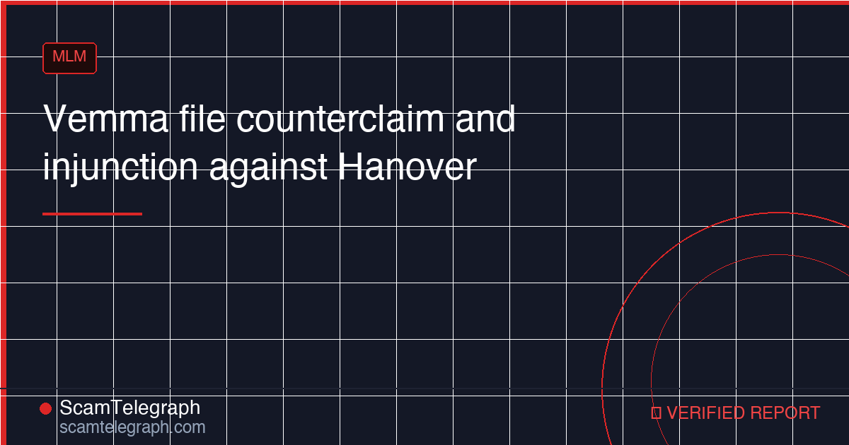 Vemma file counterclaim and injunction against Hanover