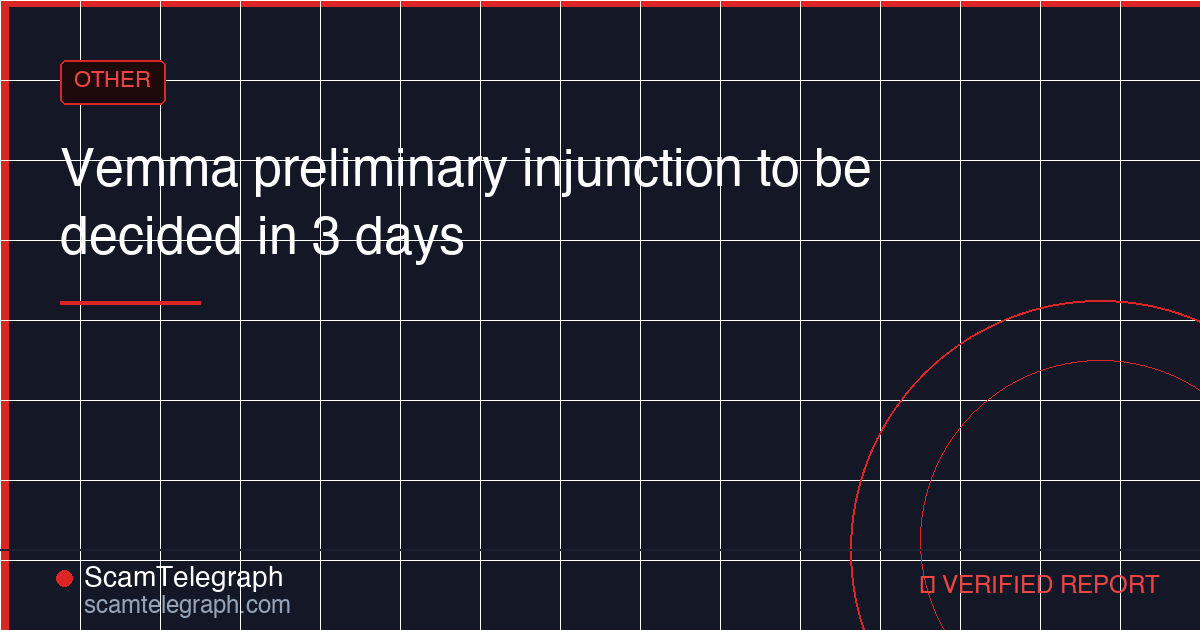 Vemma preliminary injunction to be decided in 3 days