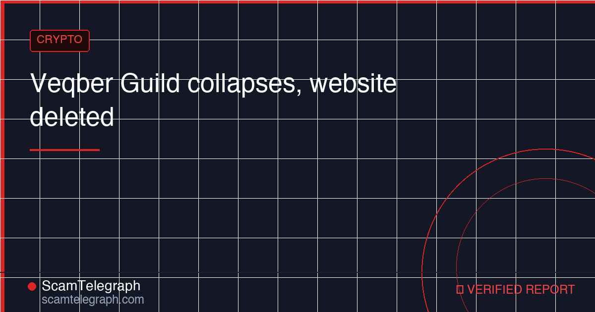 Veqber Guild collapses, website deleted