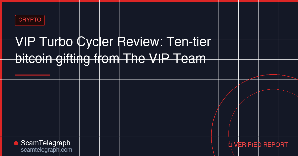 VIP Turbo Cycler Review: Ten-tier bitcoin gifting from The VIP Team