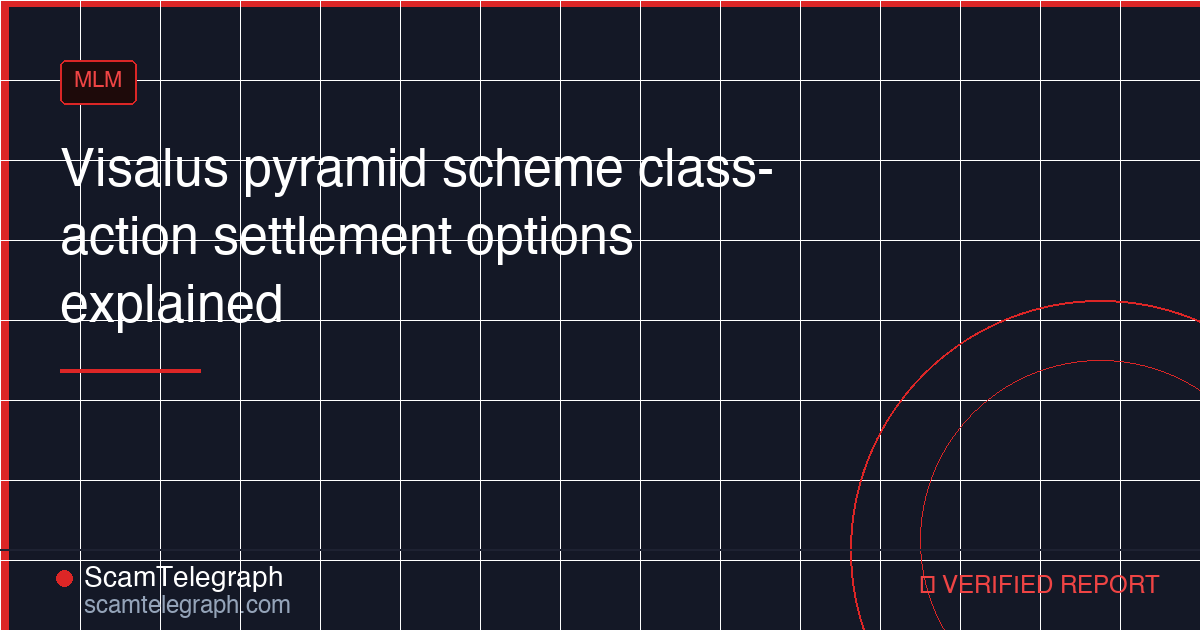 Visalus pyramid scheme class-action settlement options explained