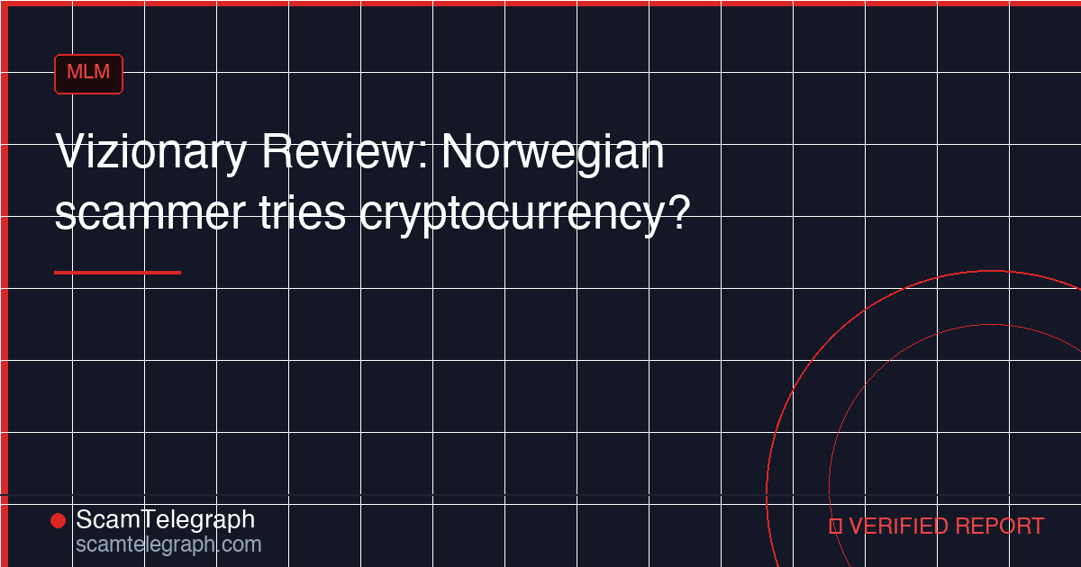Vizionary Review: Norwegian scammer tries cryptocurrency?