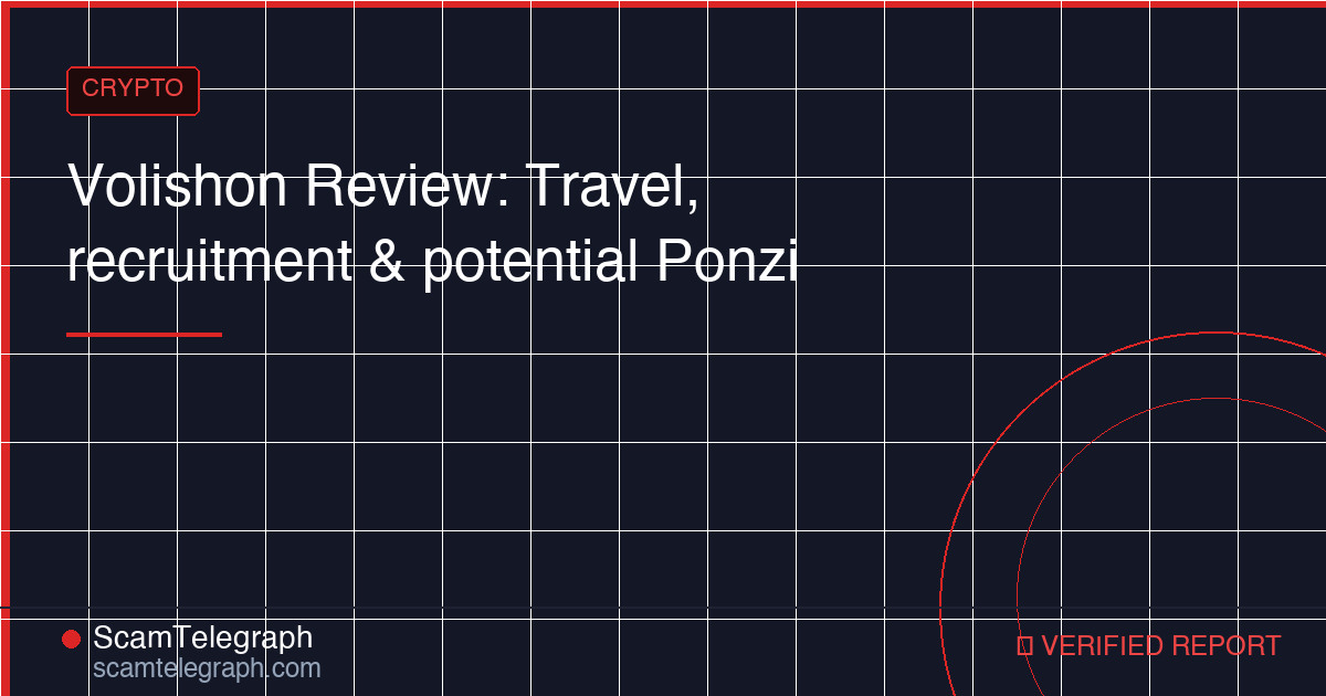 Volishon Review: Travel, recruitment & potential Ponzi