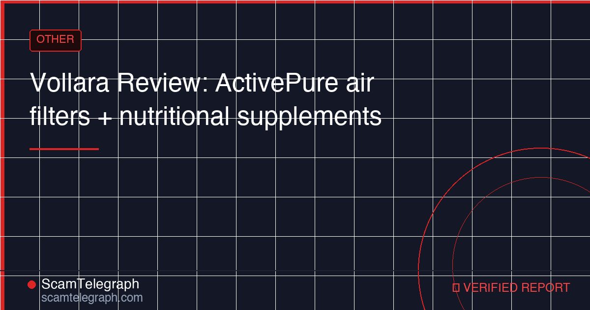 Vollara Review: ActivePure air filters + nutritional supplements
