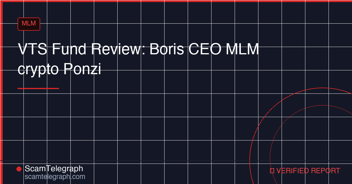 VTS Fund Review: Boris CEO MLM crypto Ponzi