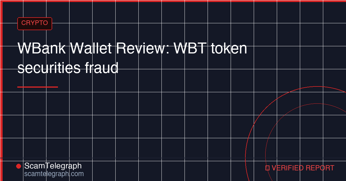 WBank Wallet Review: WBT token securities fraud