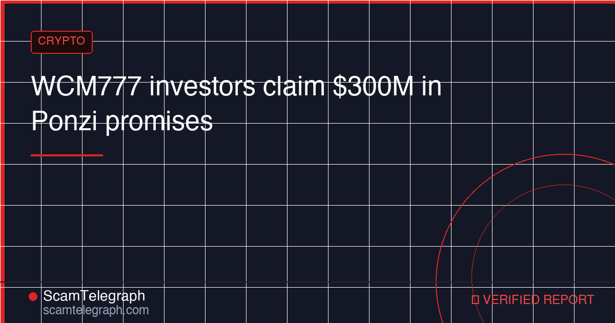 WCM777 investors claim $300M in Ponzi promises