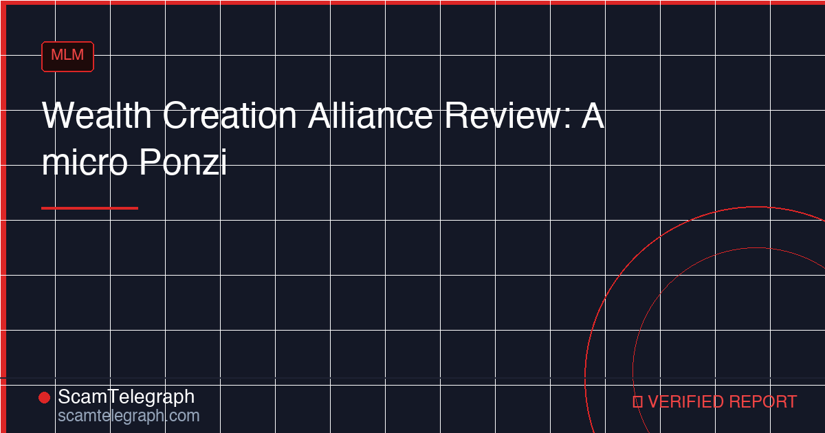 Wealth Creation Alliance Review: A micro Ponzi
