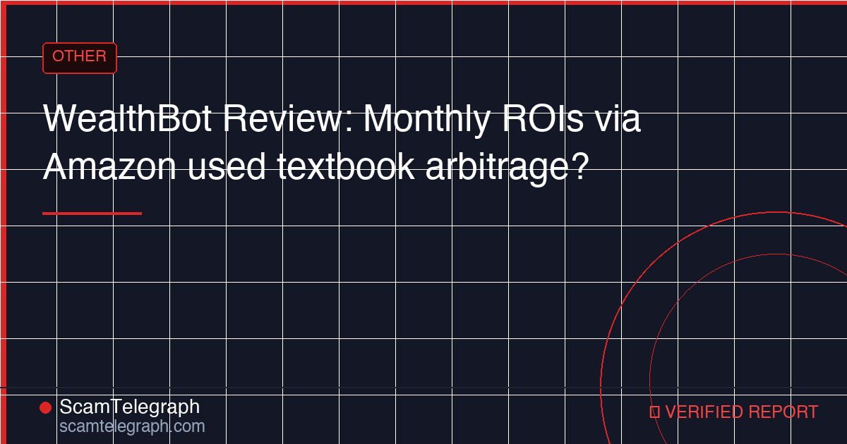 WealthBot Review: Monthly ROIs via Amazon used textbook arbitrage?