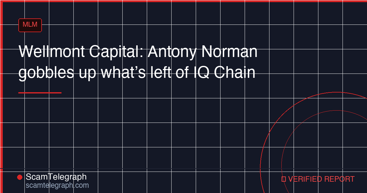 Wellmont Capital: Antony Norman gobbles up what’s left of IQ Chain