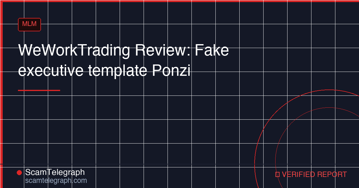 WeWorkTrading Review: Fake executive template Ponzi