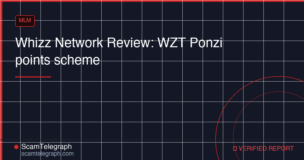 Whizz Network Review: WZT Ponzi points scheme