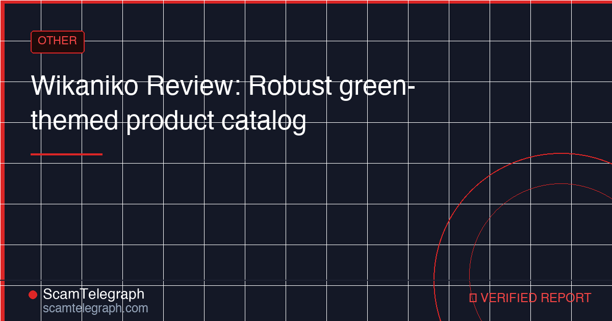 Wikaniko Review: Robust green-themed product catalog