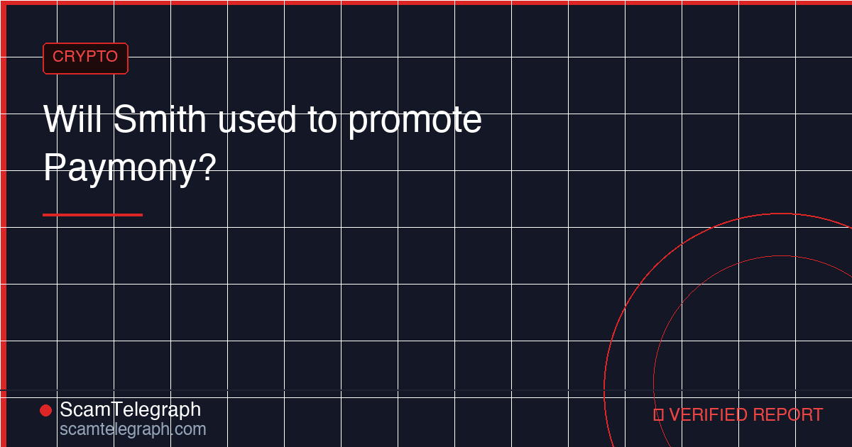 Will Smith used to promote Paymony?