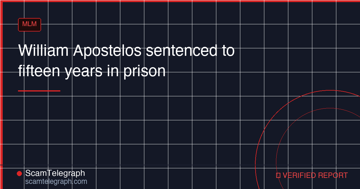 William Apostelos sentenced to fifteen years in prison