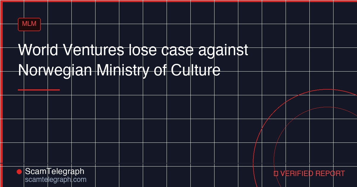 World Ventures lose case against Norwegian Ministry of Culture