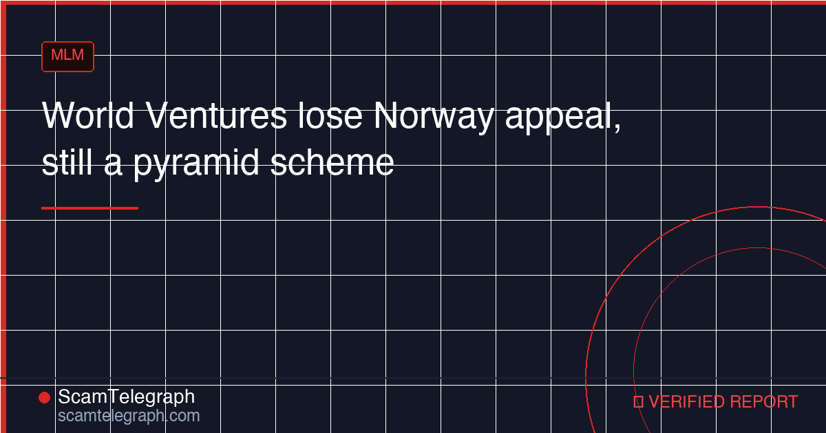 World Ventures lose Norway appeal, still a pyramid scheme