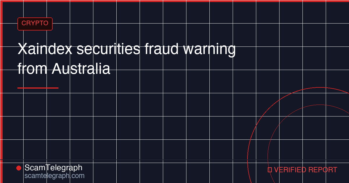 Xaindex securities fraud warning from Australia