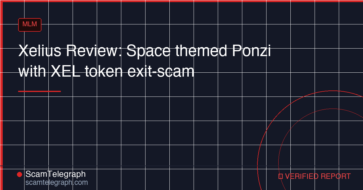 Xelius Review: Space themed Ponzi with XEL token exit-scam