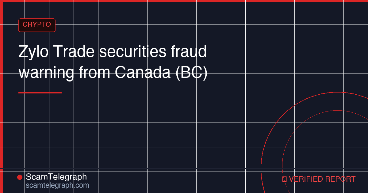 Zylo Trade securities fraud warning from Canada (BC)
