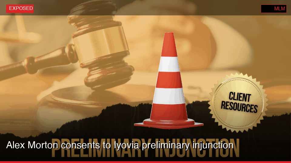 Alex Morton consents to Iyovia preliminary injunction