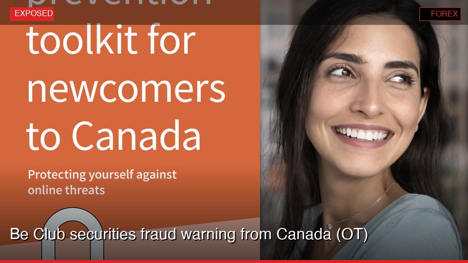 Be Club securities fraud warning from Canada (OT)