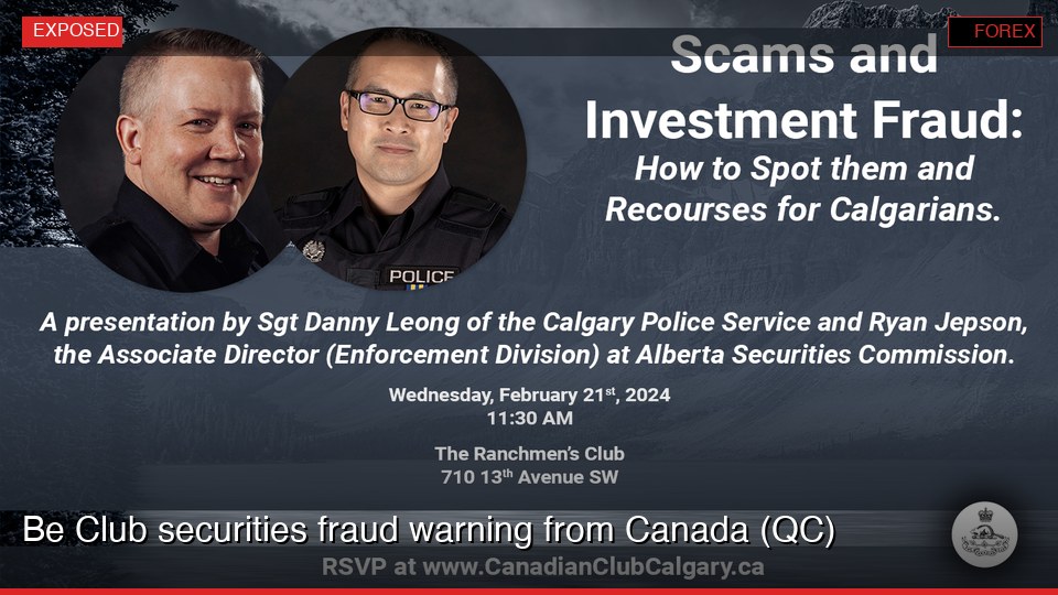 Be Club securities fraud warning from Canada (QC)