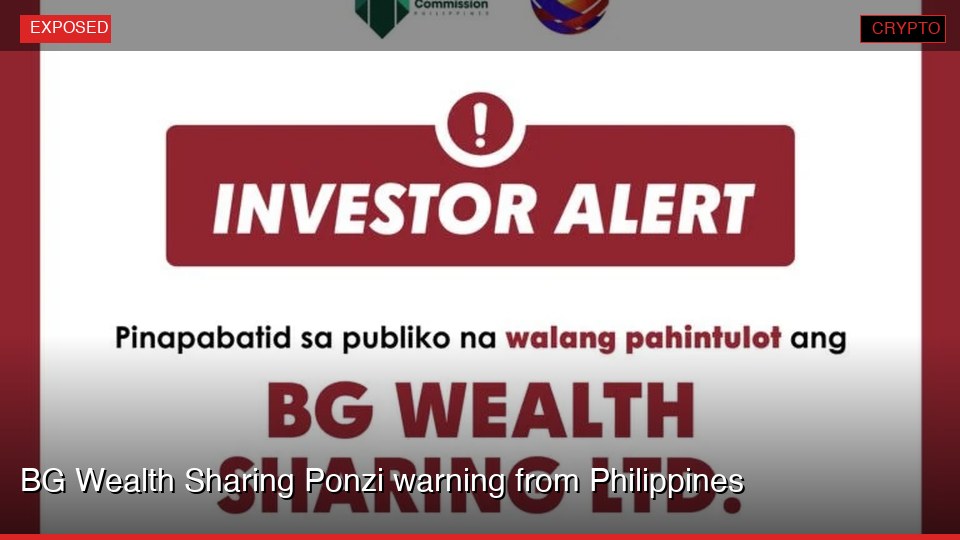 BG Wealth Sharing Ponzi warning from Philippines