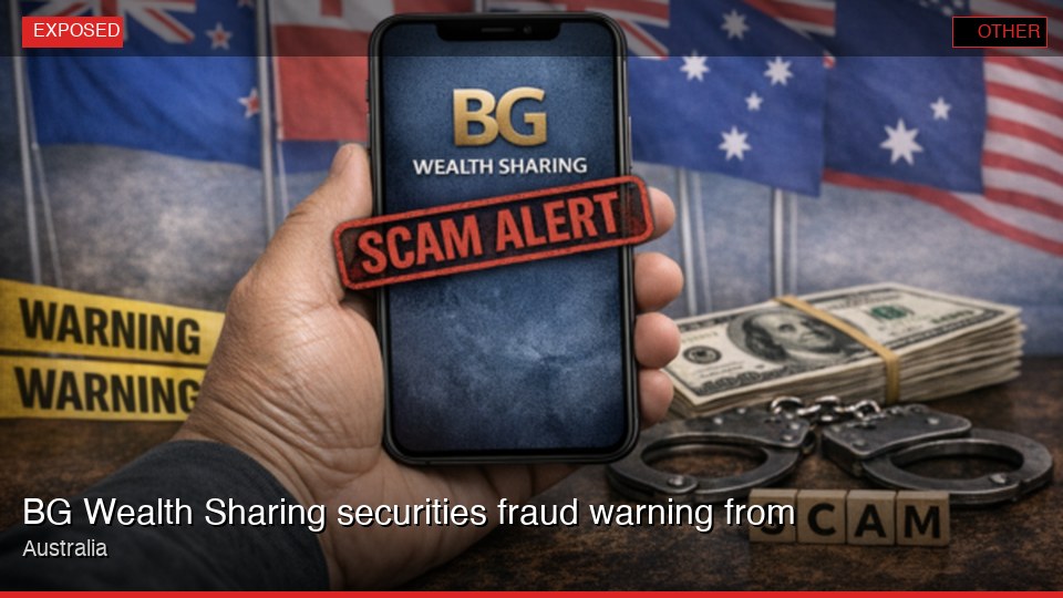 BG Wealth Sharing securities fraud warning from Australia