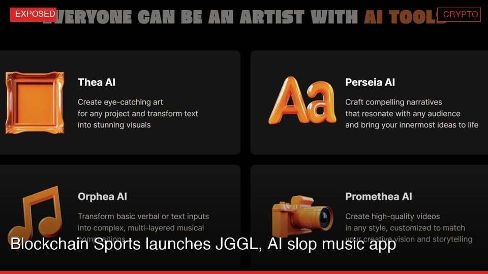 Blockchain Sports launches JGGL, AI slop music app