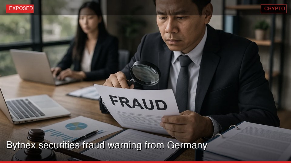 Bytnex securities fraud warning from Germany