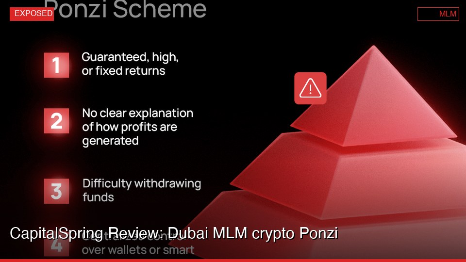 CapitalSpring Review: Dubai MLM crypto Ponzi