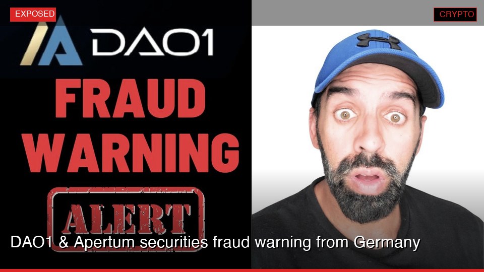 DAO1 & Apertum securities fraud warning from Germany