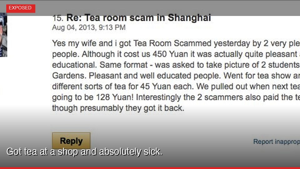 Got tea at a shop and absolutely sick.