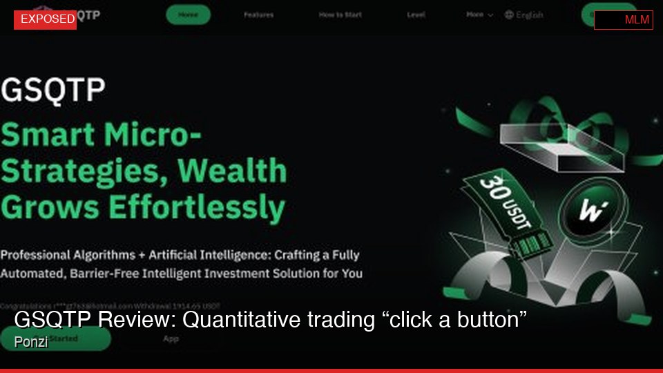 GSQTP Review: Quantitative trading “click a button” Ponzi