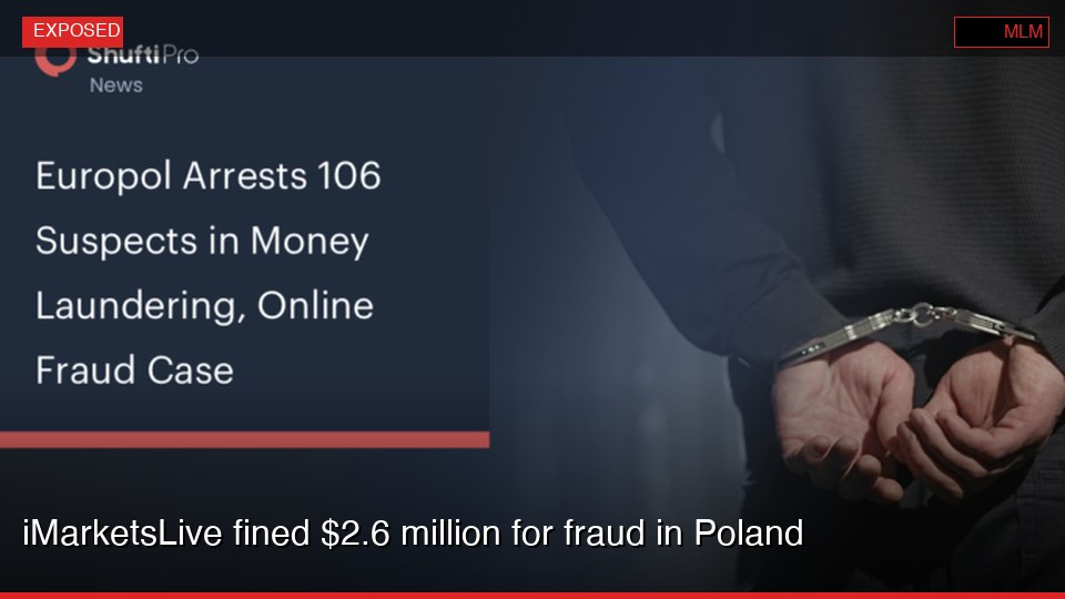 iMarketsLive fined $2.6 million for fraud in Poland