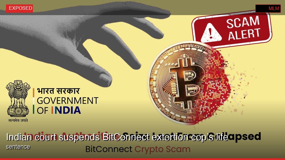 Indian court suspends BitConnect extortion cop’s life sentence