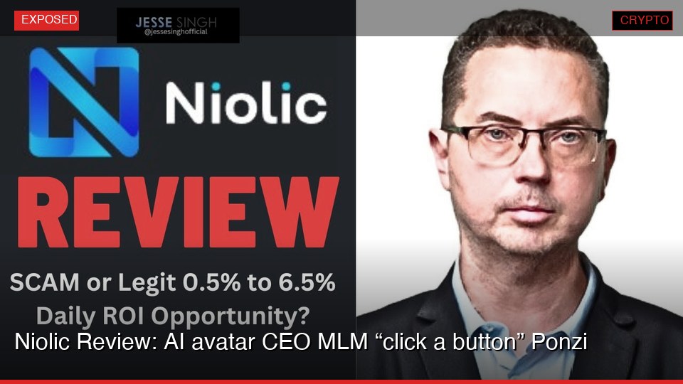 Niolic Review: AI avatar CEO MLM “click a button” Ponzi