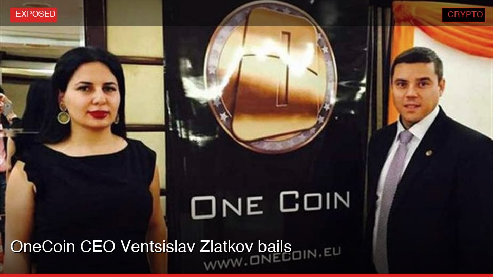 OneCoin CEO Ventsislav Zlatkov bails