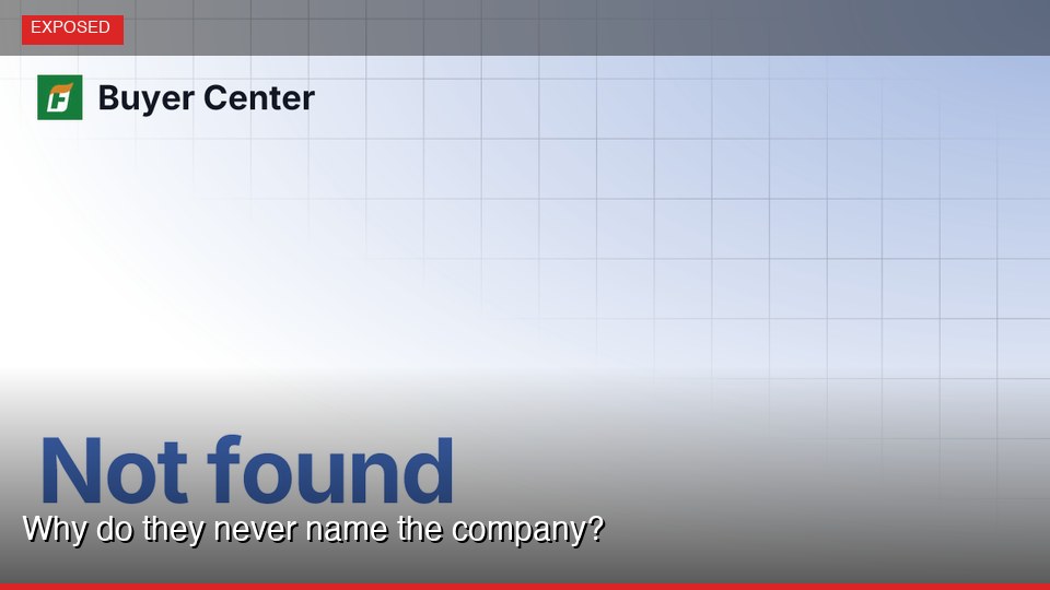 Why do they never name the company?