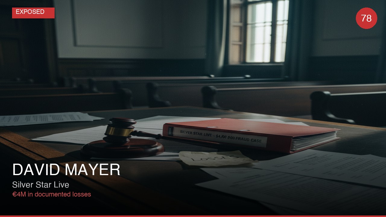 $15.6 mill Silver Star Live judgment entered against David Mayer